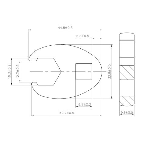 Klucz pazurowy | 10 mm (3/8") | 16 mm - 3