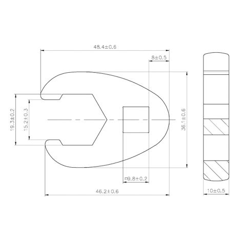 Klucz pazurowy | 10 mm (3/8") | 19 mm - 3