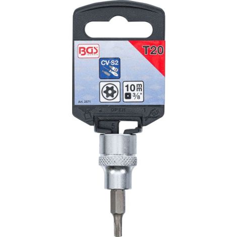 Nasadka trzpieniowa | (3/8") | profil T (do Torx) z otworem T20 - 2