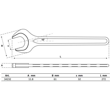 Klucz płaski BGS | DIN 894 | 32 mm - 2