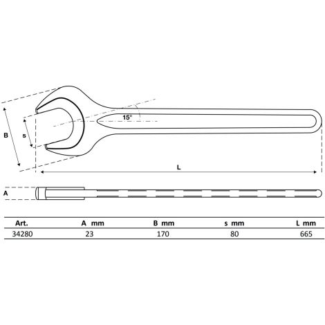 Klucz płaski | DIN 894 | 80 mm - 2