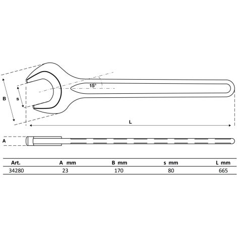 Klucz płaski BGS | DIN 894 | 80 mm - 2