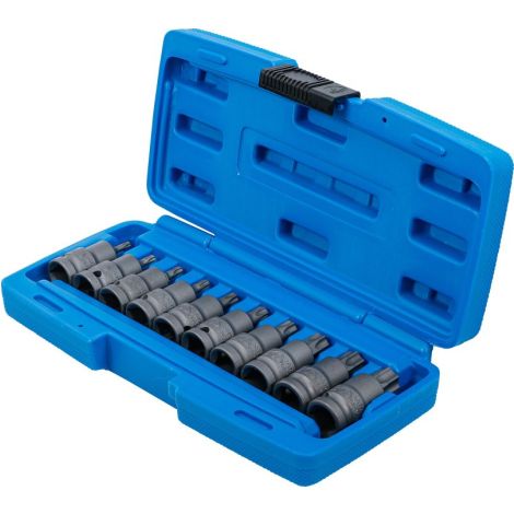 Zestaw nasadek udarowych do bitów | 12,5 mm (1/2") | profil T (do Torx) T20 - T70 | 10 szt. - 4