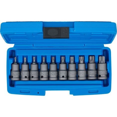 Zestaw nasadek udarowych do bitów | 12,5 mm (1/2") | profil T (do Torx) T20 - T70 | 10 szt. - 5