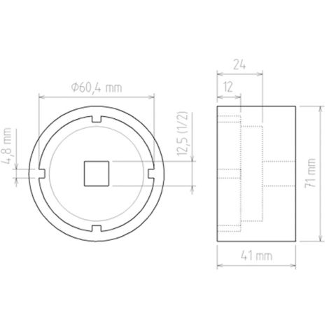 Klucz do nakrętek rowkowych BGS | zęby wewnętrzne | dla Ford Transit z typem osi 34 - 2