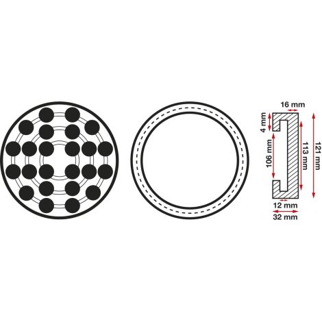 Podkładka gumowa BGS | do podnośników | Ø 120 mm - 2