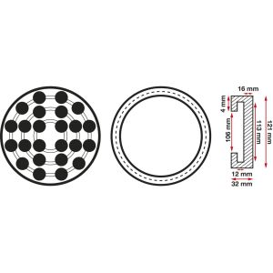 Podkładka gumowa BGS | do podnośników | Ø 120 mm - 2