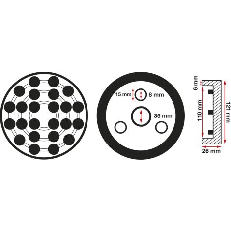 Podkładka gumowa BGS | do podnośników | Ø 120 mm - 2