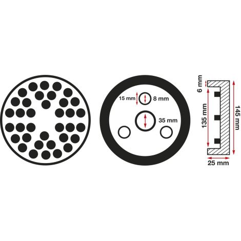 Podkładka gumowa BGS | do podnośników | Ø 145 mm - 2