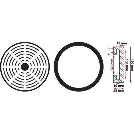 Podkładka gumowa BGS | do podnośników | Ø 160 mm - 2