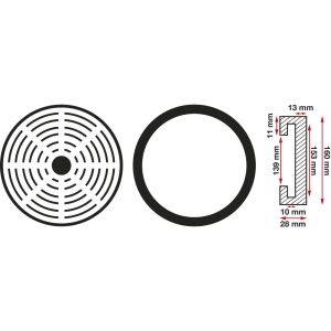 Podkładka gumowa BGS | do podnośników | Ø 160 mm - 2