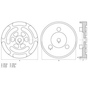 Podkładka gumowa BGS | do podnośników | Ø 140 mm - 2