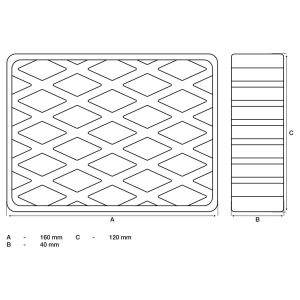 Podkładka gumowa BGS | do podnośników | 160 x 120 x 40 mm - 2