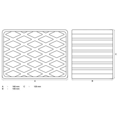 Podkładka gumowa BGS | do podnośników | 160 x 120 x 100 mm - 2