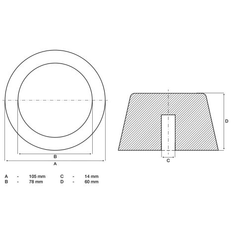 Podkładka gumowa BGS | do podnośników | Ø 105 mm - 2