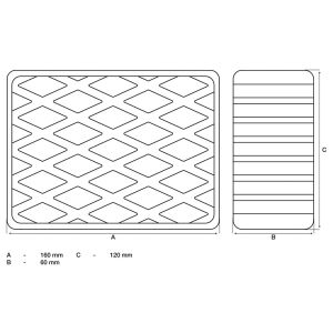 Podkładka gumowa BGS | do podnośników | 160 x 120 x 60 mm - 2