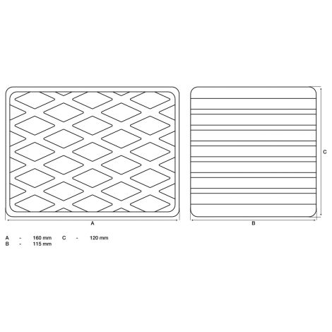 Podkładka gumowa BGS | do podnośników | 160 x 120 x 115 mm - 2