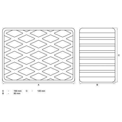 Podkładka gumowa BGS | do podnośników | 160 x 120 x 80 mm - 2