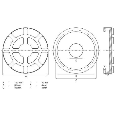 Podkładka gumowa BGS | do podnośników | Ø 100 mm - 2