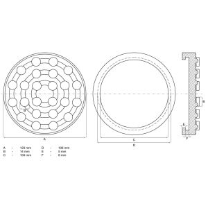 Podkładka gumowa BGS | do podnośników | Ø 123 mm - 2