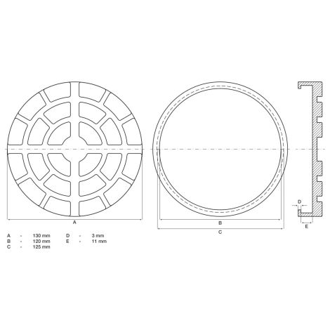 Podkładka gumowa BGS | do podnośników | Ø 130 mm - 2