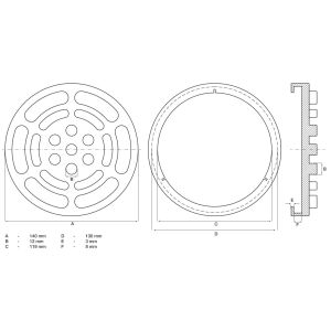 Podkładka gumowa BGS | do podnośników | Ø 140 mm - 2