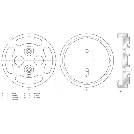 Podkładka gumowa BGS | do podnośników | Ø 140 mm - 2