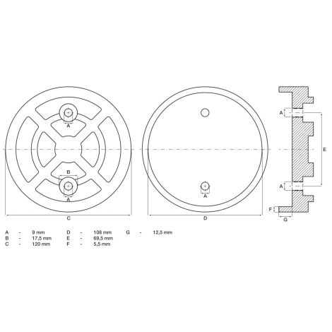 Podkładka gumowa BGS | do podnośników | Ø 120 mm - 2