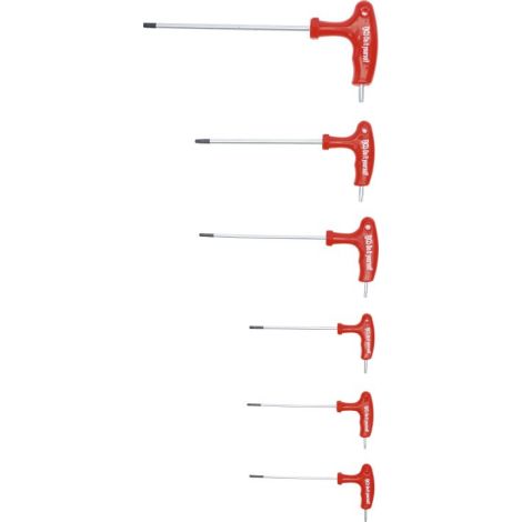 Zestaw wkrętaków typu T z bocznym grotem | profil T (do Torx) z otworem T10 - T40 | 6 szt. - 2