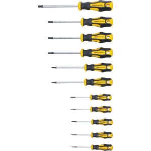 Zestaw wkrętaków | profil T (do Torx) z otworem T6 - T40 | 11 szt. - 2