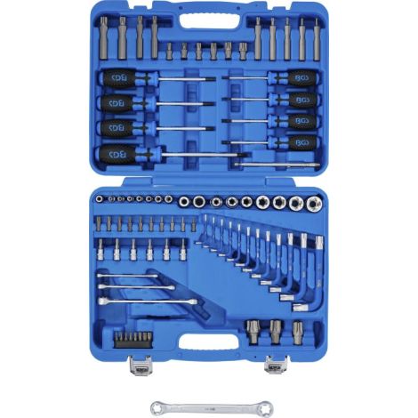 Zestaw narzędzi | 6,3 mm (1/4") + 12,5 mm (1/2") | profil E / profil T (do Torx) | 84 szt. - 7