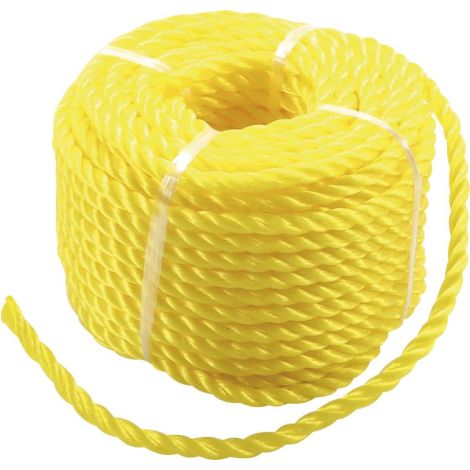 Lina z tworzywa sztucznego / lina uniwersalna | 6 mm x 20 m | żółta