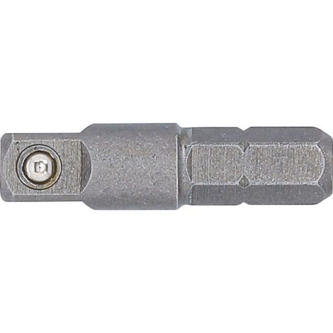 Adapter z grzechotką do bitów | trzpień sześciokątny 6,3 mm (1/4") - trzpień czworokątny 6,3 mm (1/4") | 30 mm - 2