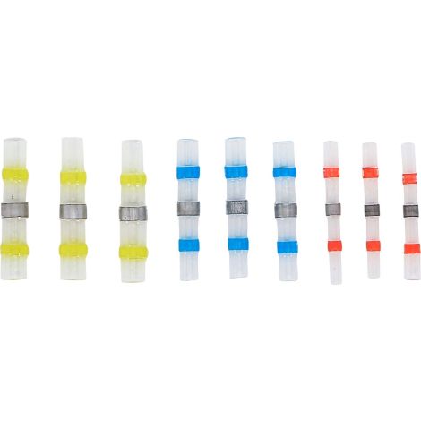 Zestaw łączników do lutowania BGS | z koszulką termokurczliwą | 9 szt. - 4