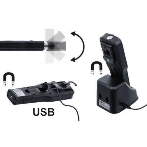 Lampa robocza COB-LED | składana | ze stacją ładowania - 6