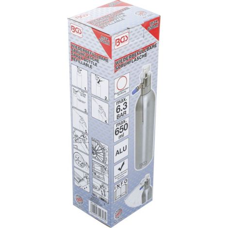 Pneumatyczna butelka ze spryskiwaczem | wersja aluminiowa | 650 ml - 4