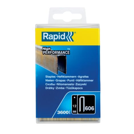 Zszywki Rapid z wąską koroną  nr 606 (12 mm) - opakowanie 3600 szt. - 2