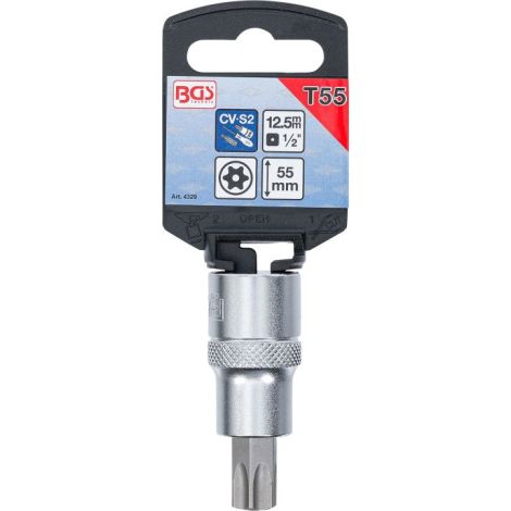 Nasadka trzpieniowa | (1/2") | profil T (do Torx) z otworem T55 - 2