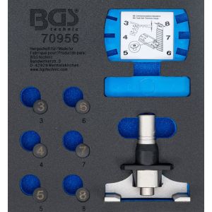 Wkładka do szuflady 1/6: Tester naprężenia paska zębatego i zestaw narzędzi pomiarowych BGS
