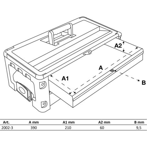 Nadstawka walizki narzędziowej BGS | 2 szuflady | do BGS 2002 - 9