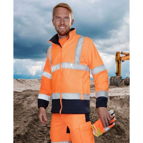 Bluza polarowa odblaskowa HI-VIZ REF402 - pomarańczowy - 2