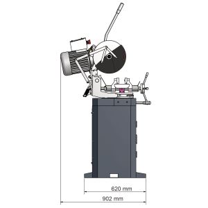 Ręczna piła tarczowa do stali i metali lekkich szybkość cięcia 19 / 38 min OPTIsaw CS 315 Optimum kod: 3302300