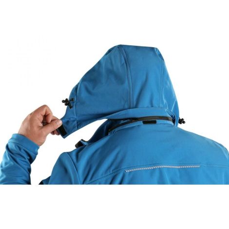 Męska kurtka softshell odporna na wiatr i wodę CXS Stretch Canis kolor niebieski - 3