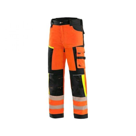 Spodnie do pasa CXS BENSON męskie ostrzegawcze - pomarańczowo-czarny