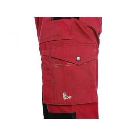 Spodnie do pasa CXS STRETCH męskie - czerwony-czarny - 4