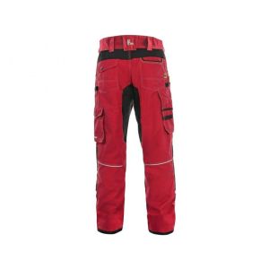 Spodnie do pasa CXS STRETCH męskie - czerwony-czarny - 2