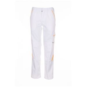 Spodnie do pasa męskie HIGHLINE 2327 - biały/biały/żółty