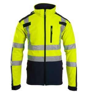 Softshell BRIXTON FLASH BF005 z pasami odblaskowymi KAT 2 klasa2 - żółty