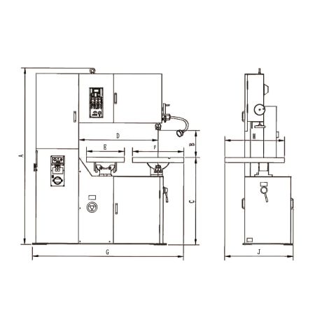 Pionowa piła taśmowa do metalu VMBS 3612 Metallkraft kod: 3953611 - 5