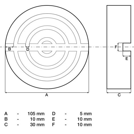 Podkładka gumowa BGS | do podnośników samochodowych | Ø 105 mm - 2